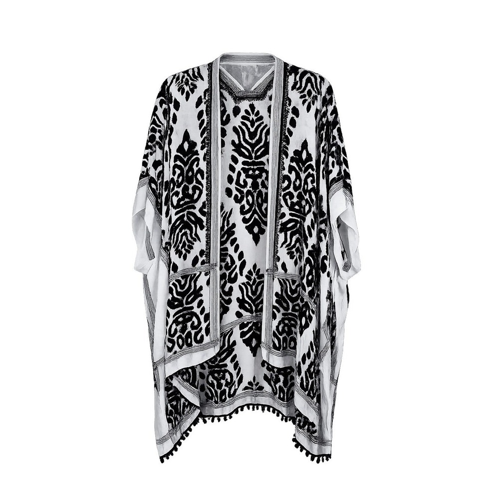 Womens Bohemian Coastal Poncho Tunic OS Festival Coachella Coastal Resort New